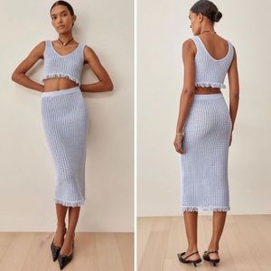 Reformation Lieta Open Knit set NWT